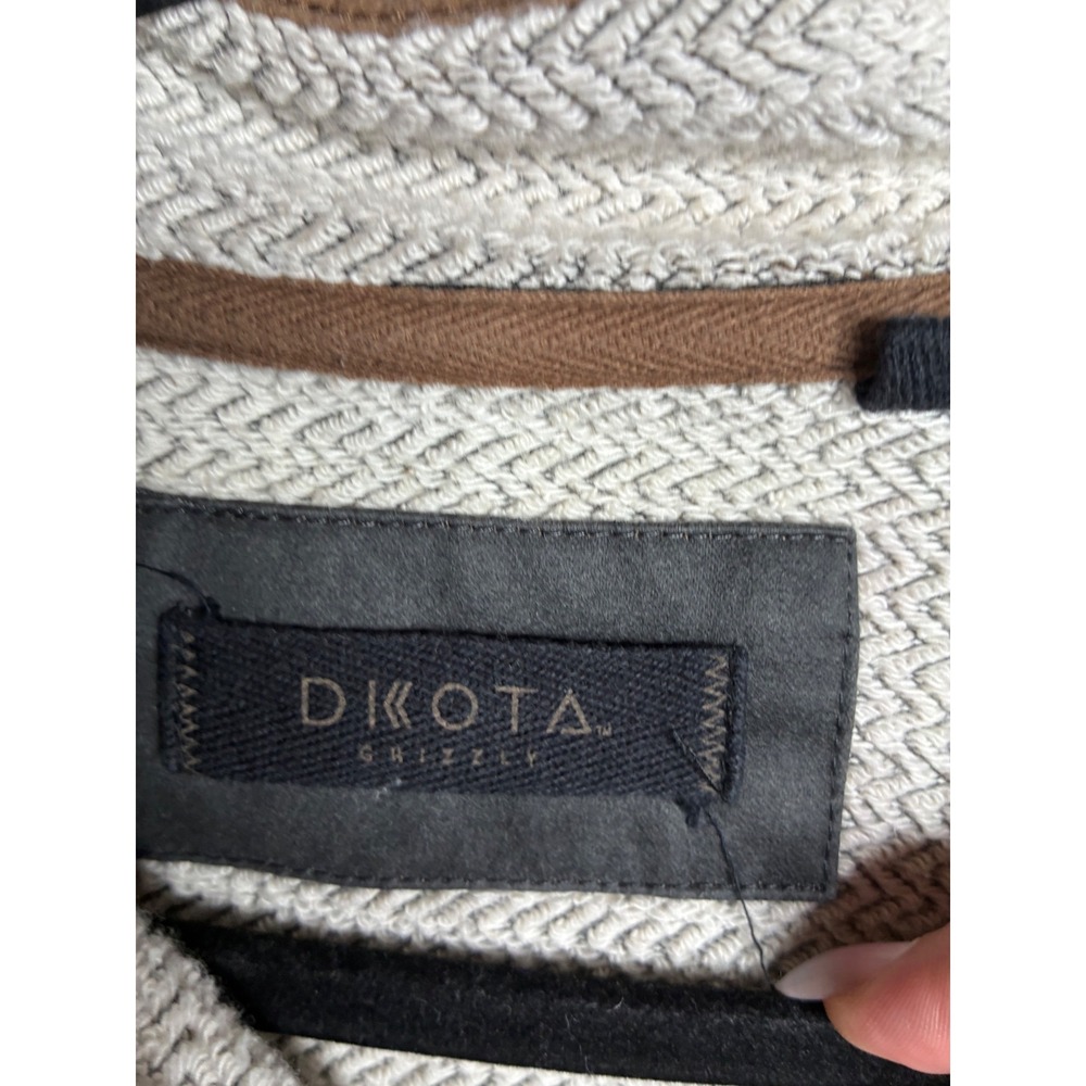 Dakota Grizzly Mens XL Quarter Zip Pullover Brown Charcoal Colorblock Sweater - Picture 5 of 12